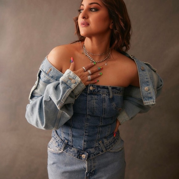 Zara Corset Style Denim Top - Picture 9 of 17